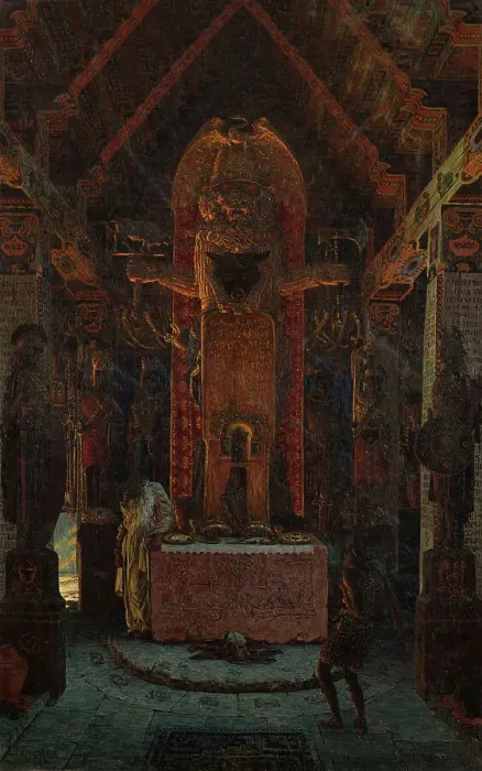 Framed Print : Radogost the God, 1913. Creator: Masek, Karel Vitezslav (1865-1927) Framed Print : Radogost the God, 1913. Creator: Masek, Karel Vitezslav (1865-1927)