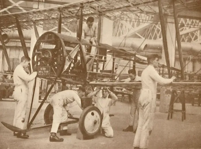 Framed Print : RAF Apprentices Rigging a Plane at the Technical School, Halton, Buckinghamshire, 1927 Framed Print : RAF Apprentices Rigging a Plane at the Technical School, Halton, Buckinghamshire, 1927