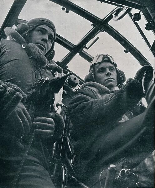RAF bomber pilot and second pilot, 1941