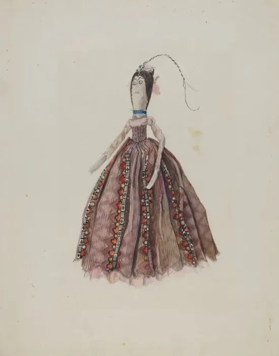 Framed Print : Rag Doll Bodice, c. 1936. Creator: Cecily Edwards Framed Print : Rag Doll Bodice, c. 1936. Creator: Cecily Edwards