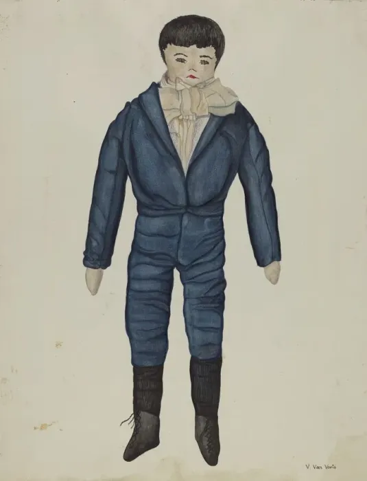 Framed Print : Rag Doll Johnnie, c. 1937. Creator: Vera Van Voris Framed Print : Rag Doll Johnnie, c. 1937. Creator: Vera Van Voris