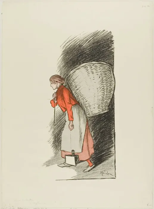 Framed Print : The Rag-picker, published March 19, 1893. Creator: Theophile Alexandre Steinlen Framed Print : The Rag-picker, published March 19, 1893. Creator: Theophile Alexandre Steinlen