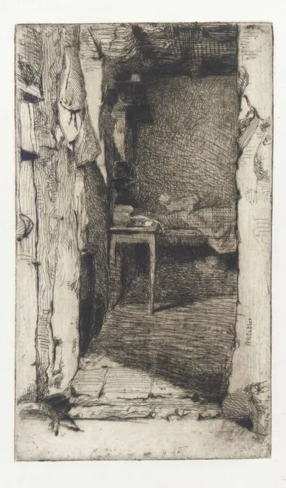 Framed Print : Rag Pickers, Quartier Mouffetard, Paris, 1858. Creator: James Abbott McNeill Whistler Framed Print : Rag Pickers, Quartier Mouffetard, Paris, 1858. Creator: James Abbott McNeill Whistler