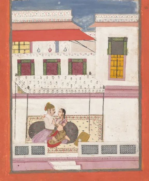 Framed Print : Raga Desakar, early 18th century. Creator: Unknown Framed Print : Raga Desakar, early 18th century. Creator: Unknown