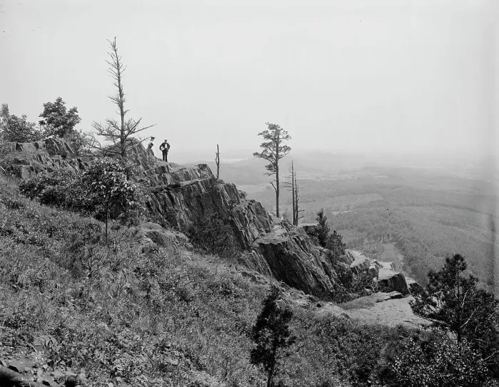 Framed Print : Ragged cliffs of Mt. Tom, Holyoke, Mass. c1908. Creator: Unknown Framed Print : Ragged cliffs of Mt. Tom, Holyoke, Mass. c1908. Creator: Unknown
