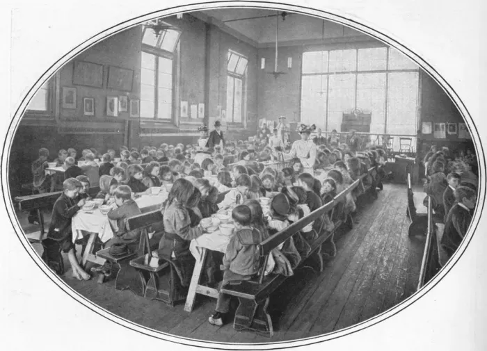 Framed Print : A Ragged School Union dinner, Camberwell, London, c1901 (1901) Framed Print : A Ragged School Union dinner, Camberwell, London, c1901 (1901)