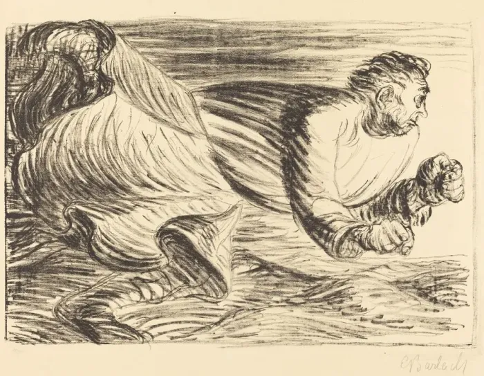 Framed Print : The Raging Barbarian, c. 1916 / 1917. Creator: Ernst Barlach Framed Print : The Raging Barbarian, c. 1916 / 1917. Creator: Ernst Barlach