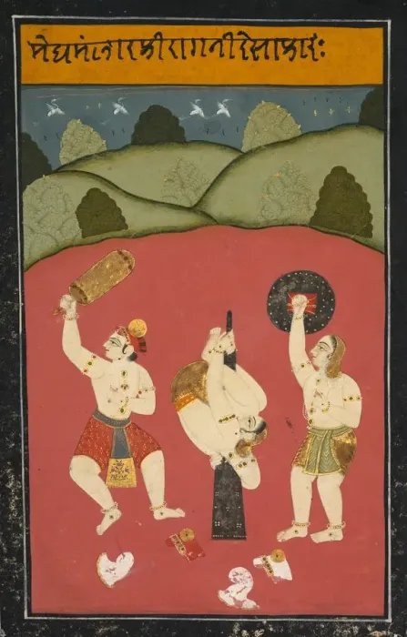 Framed Print : Ragini Desakh of Meghamalhar, c. 1770-1790. Creator: Unknown Framed Print : Ragini Desakh of Meghamalhar, c. 1770-1790. Creator: Unknown