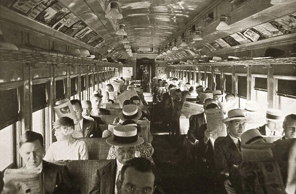 Rail commuters, New York, USA, c1920s-c1930s