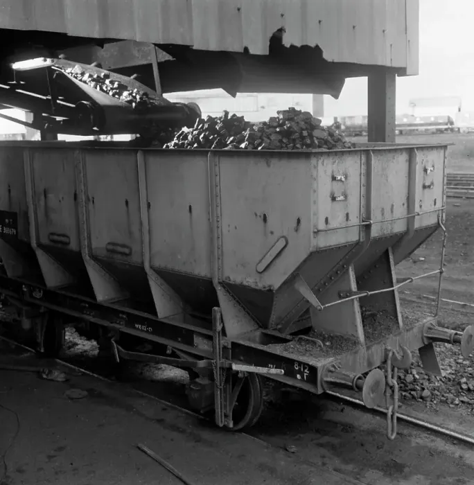 Framed Print : A rail truck being loaded with coal, Lynemouth Colliery, Northumberland, 1963. Artist Framed Print : A rail truck being loaded with coal, Lynemouth Colliery, Northumberland, 1963. Artist