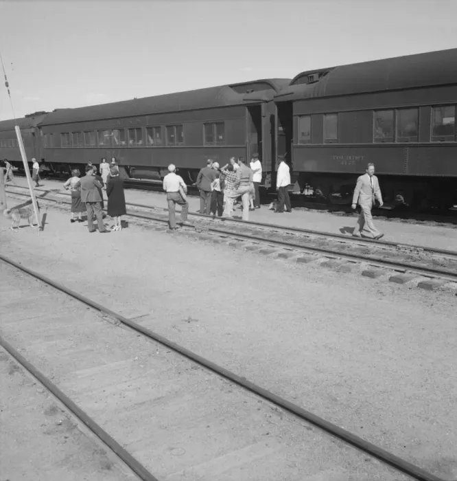 Framed Print : Railroad yards, Kearney, Nebraska, 1939. Creator: Dorothea Lange Framed Print : Railroad yards, Kearney, Nebraska, 1939. Creator: Dorothea Lange