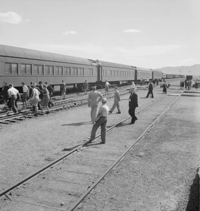 Framed Print : Railroad yards, Kearney, Nebraska, 1939. Creator: Dorothea Lange Framed Print : Railroad yards, Kearney, Nebraska, 1939. Creator: Dorothea Lange