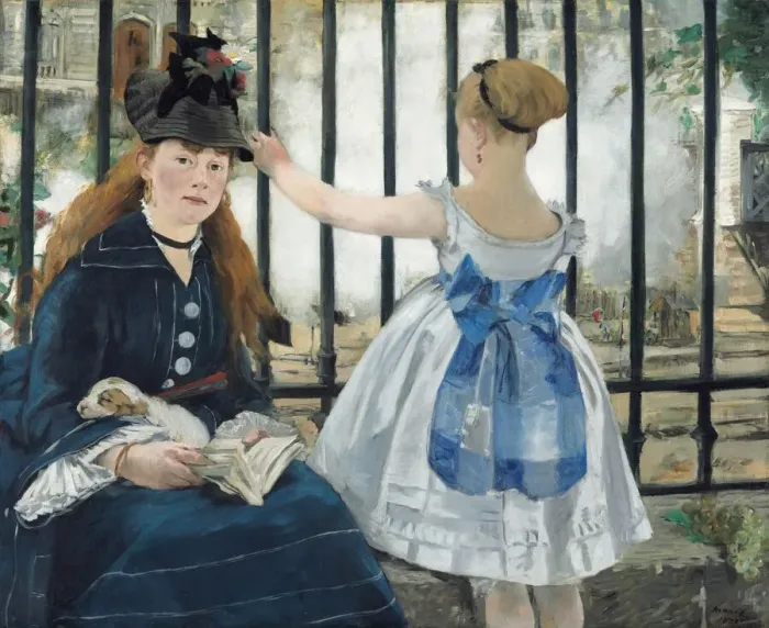 Framed Print : The Railway, 1873. Creator: Edouard Manet Framed Print : The Railway, 1873. Creator: Edouard Manet