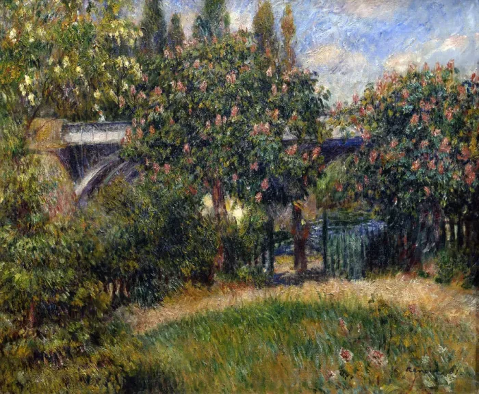 Framed Print : Railway Bridge at Chatou, 1881. Artist: Pierre-Auguste Renoir Framed Print : Railway Bridge at Chatou, 1881. Artist: Pierre-Auguste Renoir