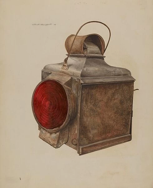 Railway Lantern, 1938. Creator: Albert Geuppert