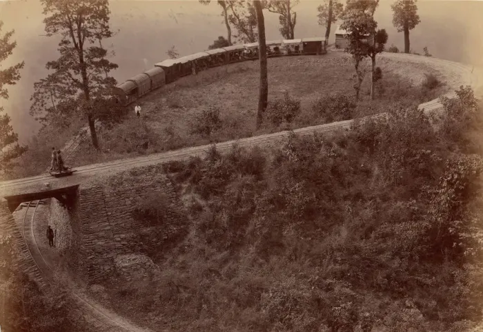 Framed Print : Railway-Loop of Darjeeling Road, 1860s-70s. Creator: Unknown Framed Print : Railway-Loop of Darjeeling Road, 1860s-70s. Creator: Unknown