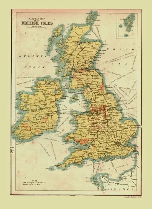 Framed Print : Railway Map of the British Isles, 1902. Creator: Unknown Framed Print : Railway Map of the British Isles, 1902. Creator: Unknown