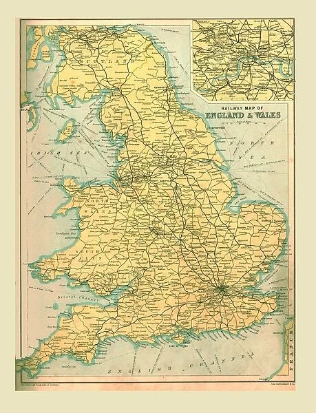 Railway Map of England and Wales, 1902. Creator: Unknown