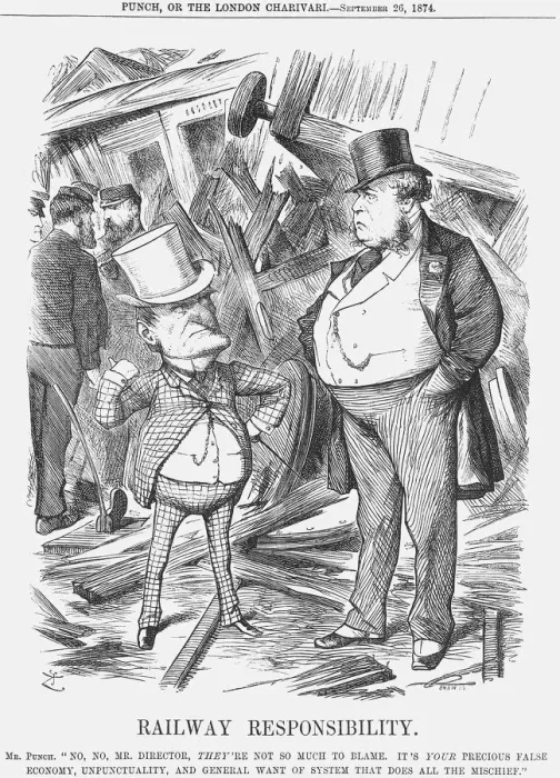 Framed Print : Railway Responsability, 1874. Artist: Joseph Swain Framed Print : Railway Responsability, 1874. Artist: Joseph Swain