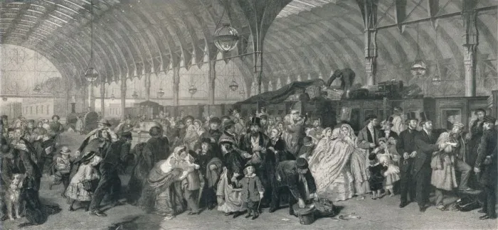 Framed Print : The Railway Station, 1862, (1917). Artist: William Powell Frith Framed Print : The Railway Station, 1862, (1917). Artist: William Powell Frith