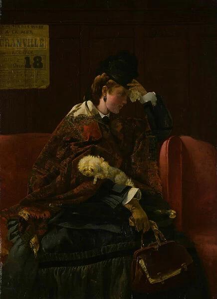 At the Railway Station, c. 1874. Creator: Alfred Stevens