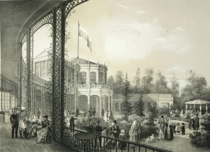 Framed Print : The Railway station in Pavlovsk, 1840-1850. Artist: Meier, Yegor Yegorovich (1822-1867) Framed Print : The Railway station in Pavlovsk, 1840-1850. Artist: Meier, Yegor Yegorovich (1822-1867)