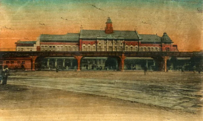 Framed Print : Railway Station, Yokohama, 20th century Framed Print : Railway Station, Yokohama, 20th century