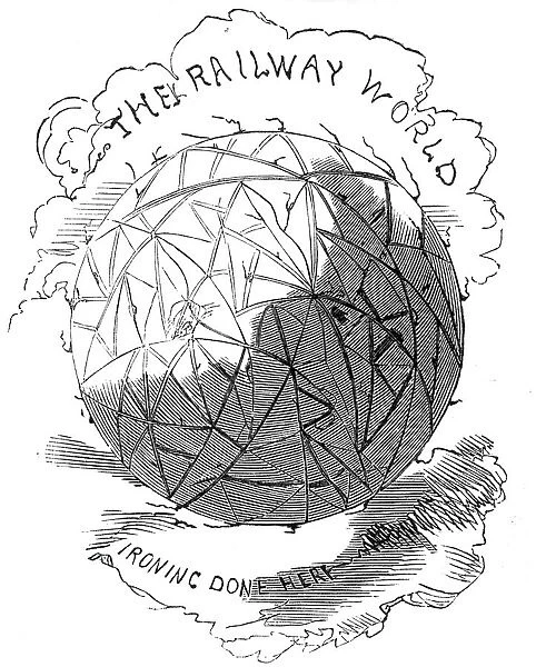 The Railway World - Ironing Done Here, 1845. Creator: Alfred Crowquill