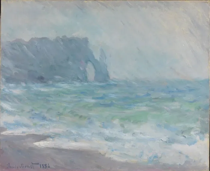 Framed Print : Rain in Etretat. Artist: Monet, Claude (1840-1926) Framed Print : Rain in Etretat. Artist: Monet, Claude (1840-1926)