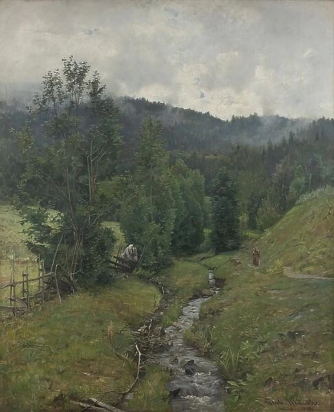After the Rain, motif from Eidsvold, 1883. Creator: Gerhard Munthe