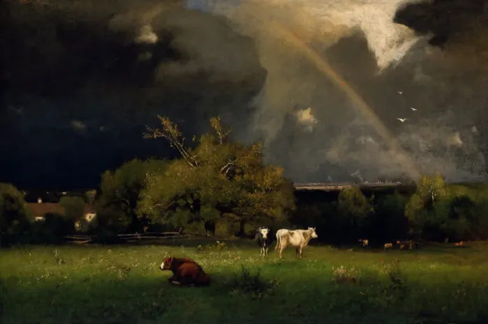 Framed Print : Rainbow, 1878-1879. Artist: Inness, George (1825-1894) Framed Print : Rainbow, 1878-1879. Artist: Inness, George (1825-1894)