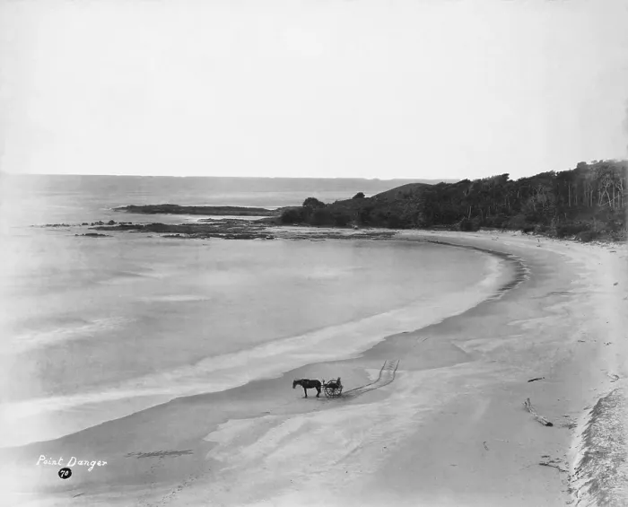 Framed Print : Rainbow Bay, Point Danger, Coolangatta, Queensland, c1894. Creator: Poul C Poulsen Framed Print : Rainbow Bay, Point Danger, Coolangatta, Queensland, c1894. Creator: Poul C Poulsen
