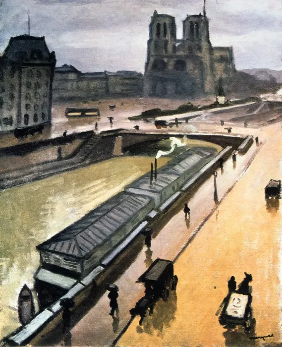 Framed Print : Rainy Day. Notre Dame de Paris, 1910. Artist: Albert Marquet Framed Print : Rainy Day. Notre Dame de Paris, 1910. Artist: Albert Marquet