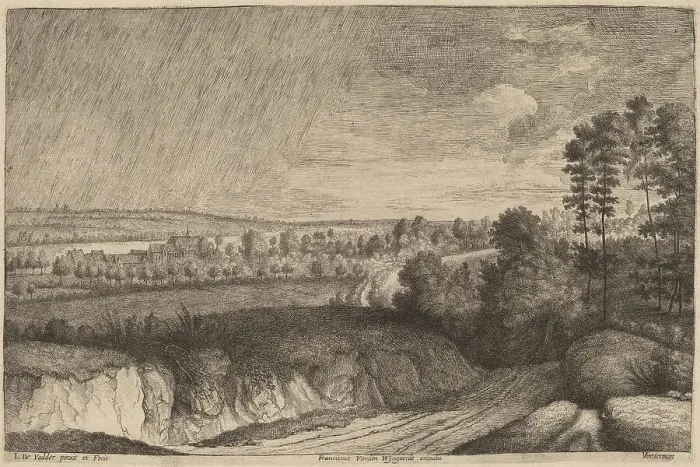 Framed Print : Rainy Landscape, 1636 / 1669. Creator: Lucas Vorsterman Framed Print : Rainy Landscape, 1636 / 1669. Creator: Lucas Vorsterman