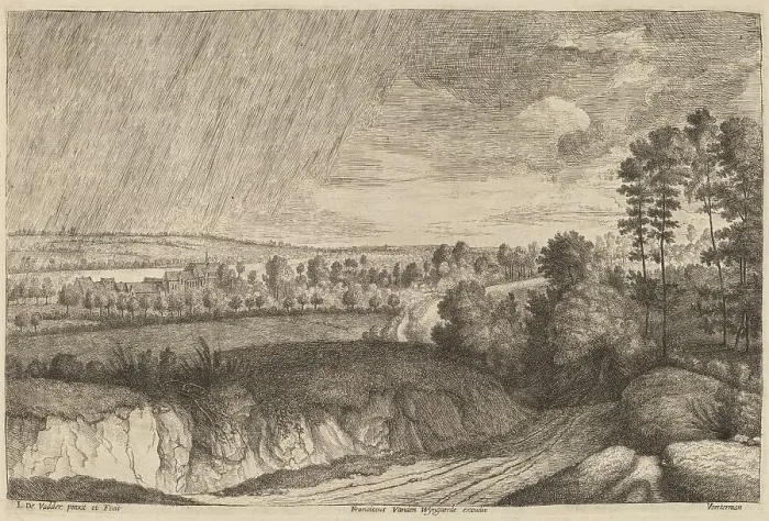 Framed Print : Rainy Landscape, 1636 / 1669. Creator: Lucas Vorsterman Framed Print : Rainy Landscape, 1636 / 1669. Creator: Lucas Vorsterman