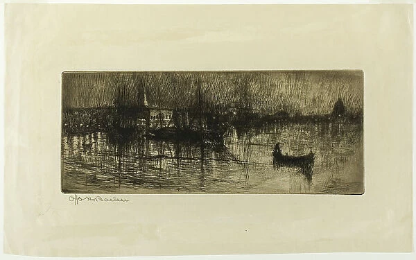 Rainy Night, 1880 /  1882. Creator: Otto Henry Bacher