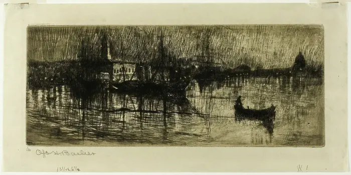 Framed Print : Rainy Night, 1880 / 1882. Creator: Otto Henry Bacher Framed Print : Rainy Night, 1880 / 1882. Creator: Otto Henry Bacher