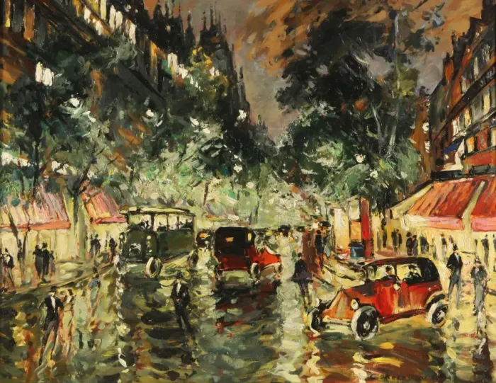Framed Print : Rainy Night in Paris, 1930s. Artist: Korovin, Konstantin Alexeyevich (1861-1939) Framed Print : Rainy Night in Paris, 1930s. Artist: Korovin, Konstantin Alexeyevich (1861-1939)