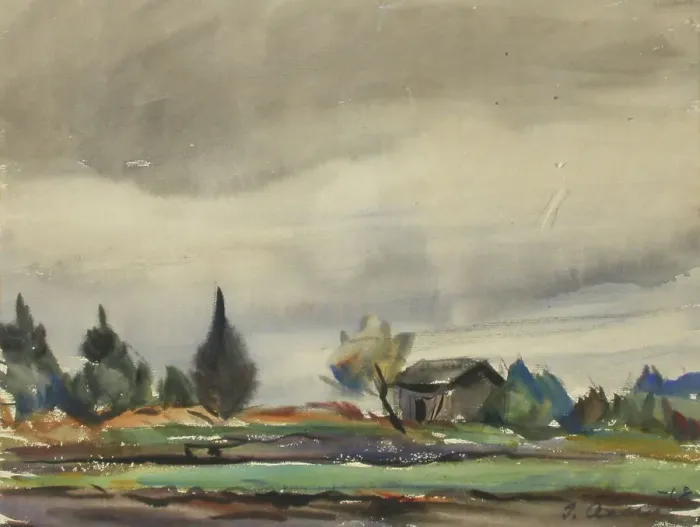 Framed Print : Rainy weather, 1918. Creator: Ilmari Aalto Framed Print : Rainy weather, 1918. Creator: Ilmari Aalto