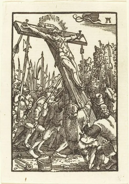 Framed Print : Raising of the Cross, c. 1513. Creator: Albrecht Altdorfer Framed Print : Raising of the Cross, c. 1513. Creator: Albrecht Altdorfer