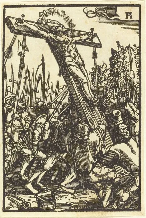 Framed Print : Raising of the Cross, c. 1513. Creator: Albrecht Altdorfer Framed Print : Raising of the Cross, c. 1513. Creator: Albrecht Altdorfer