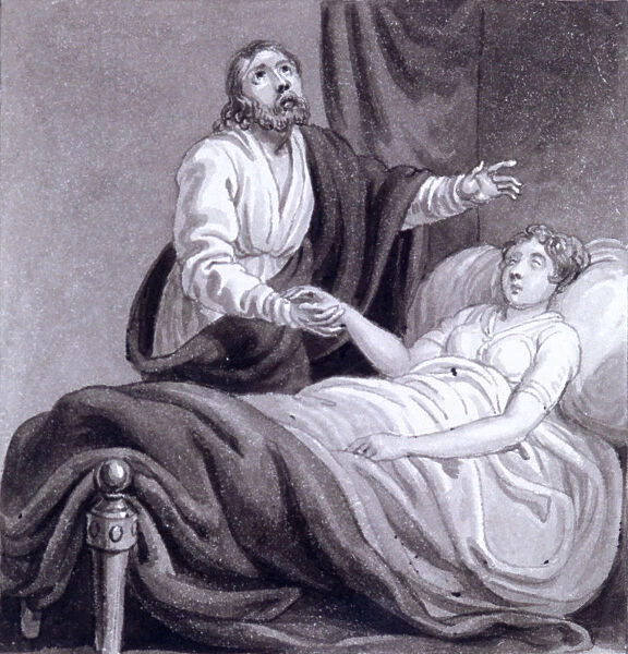 The Raising of Jairuss Daughter, c1810-c1844. Artist: Henry Corbould