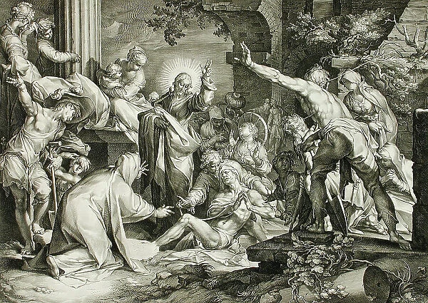 The Raising of Lazarus, c1600. Creator: Jan Muller