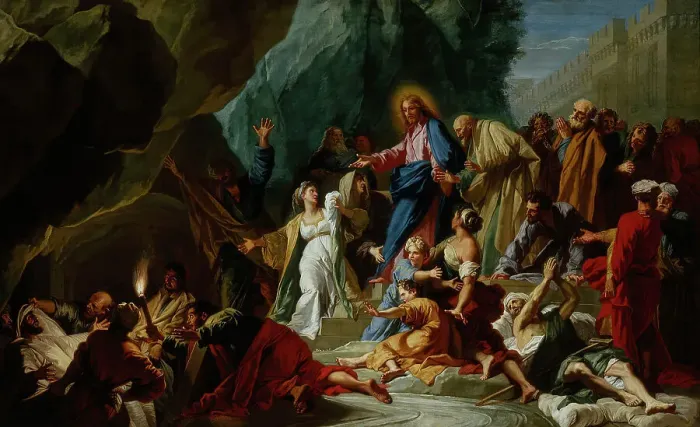 Framed Print : The Raising of Lazarus, c1711. Creator: Jean Jouvenet Framed Print : The Raising of Lazarus, c1711. Creator: Jean Jouvenet