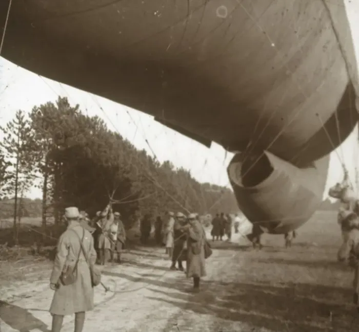 Framed Print : Raising of an observation balloon, Somme, northern France, 1916 Framed Print : Raising of an observation balloon, Somme, northern France, 1916