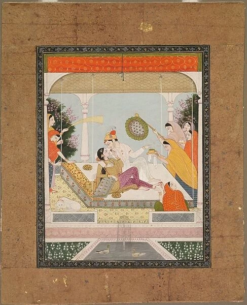 Raja with his Beloved, c. 1790 - 1800. Creator: Unknown