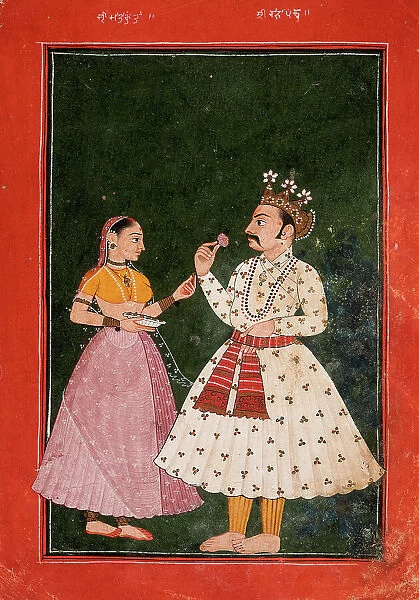 Raja Pandu and Matakunti, c1690. Creator: Unknown
