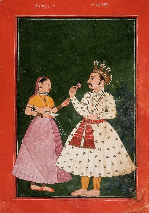 Framed Print : Raja Pandu and Matakunti, c1690. Creator: Unknown Framed Print : Raja Pandu and Matakunti, c1690. Creator: Unknown
