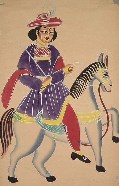 Raja Riding a Horse, 1800s. Creator: Unknown