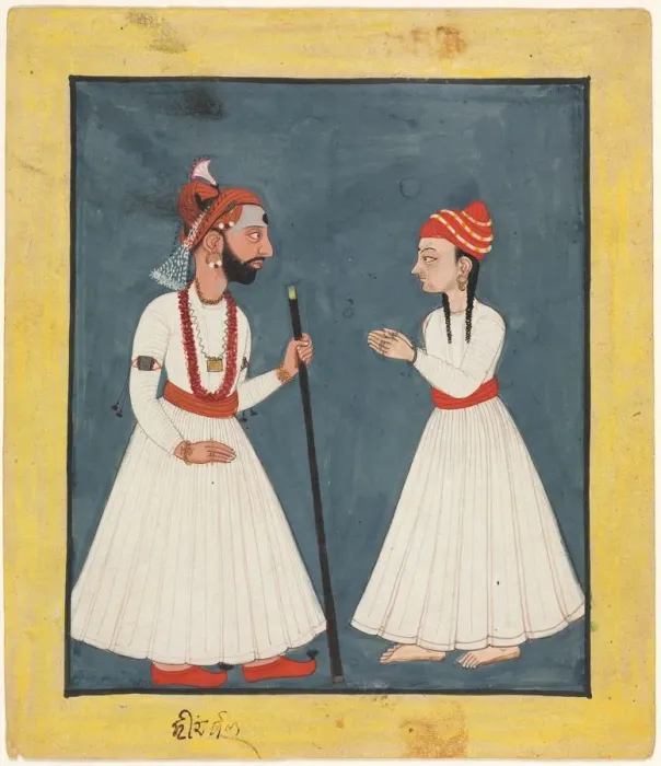 Framed Print : Raja Shamsher Sen with a Youth, 1760-70. Creator: Unknown Framed Print : Raja Shamsher Sen with a Youth, 1760-70. Creator: Unknown